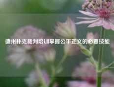 德州扑克裁判培训掌握公平正义的必要技能
