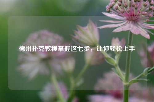 德州扑克教程掌握这七步，让你轻松上手