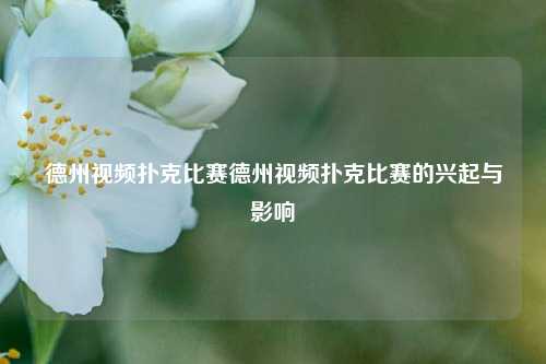 德州视频扑克比赛德州视频扑克比赛的兴起与影响