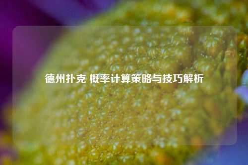 德州扑克 概率计算策略与技巧解析