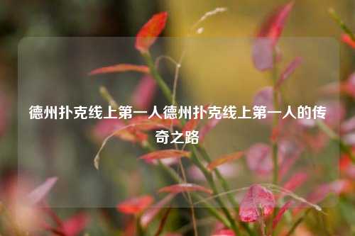 德州扑克线上第一人德州扑克线上第一人的传奇之路