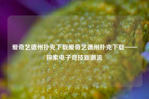 爱奇艺德州扑克下载爱奇艺德州扑克下载——探索电子竞技新潮流