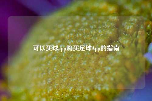 可以买球app购买足球App的指南