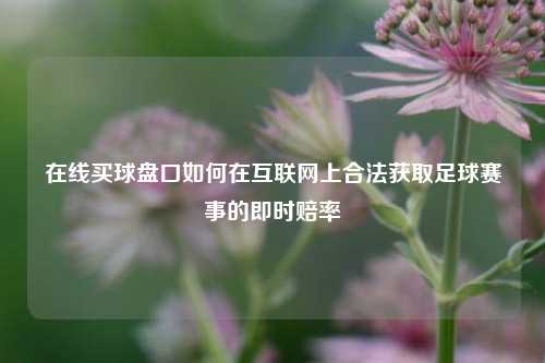 在线买球盘口如何在互联网上合法获取足球赛事的即时赔率