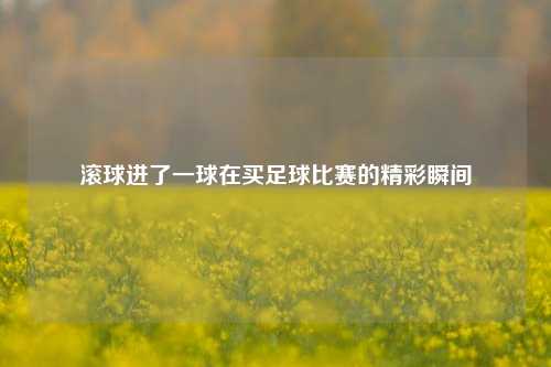 滚球进了一球在买足球比赛的精彩瞬间